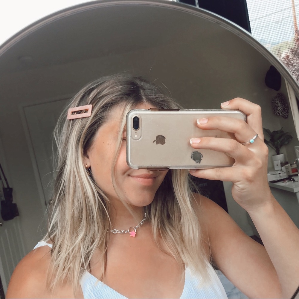 💗pink star choker